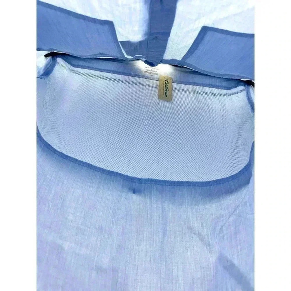 Light Blue Short Sleeve Shirt SMALL Mesh Lined Ventilation Men's NEW - Picture 7 of 9